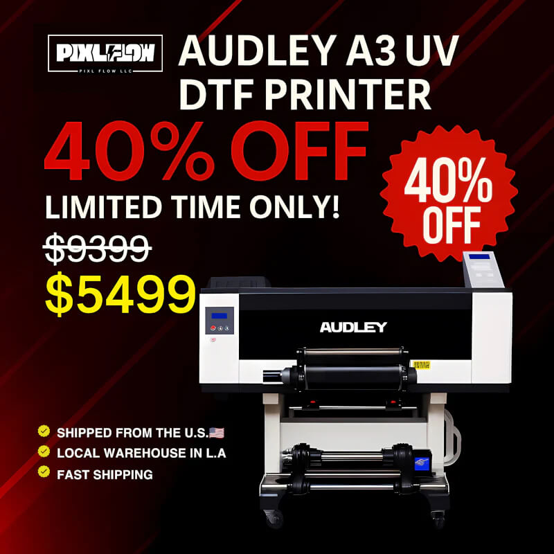 Audley A3 UV DTF Printer β Advanced UV Direct-to-Film Printing Solution for High-Quality Transfers