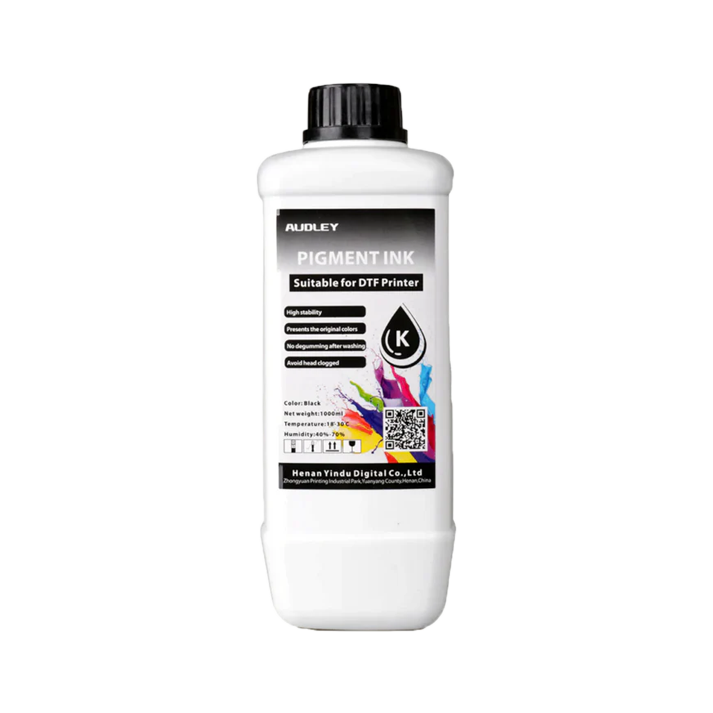 Audley 1000ml Budget-Friendly DTF Ink - Affordable Pigment Ink for Reliable, Vibrant Colors at 80% Usage Efficiency