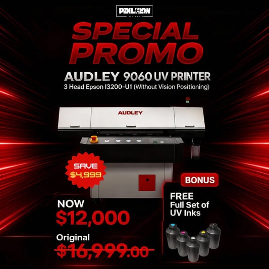Audley 9060 UV Printer – 3 Head Epson I3200-U1 (With/Without Vision Positioning)