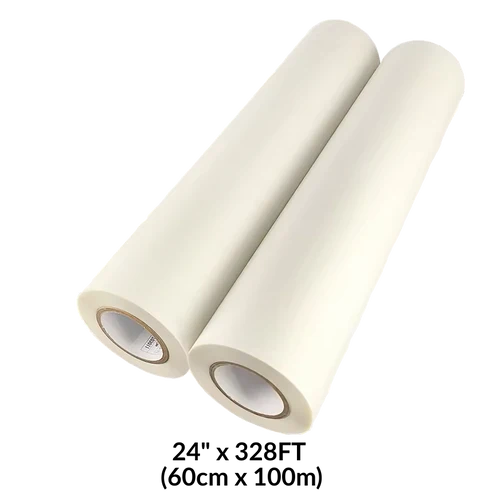 DTF Transfer Film 24" x 328FT (60cm x 100m) Double-Side Hot Peel – 3 Sec Press, Instant Peel Film